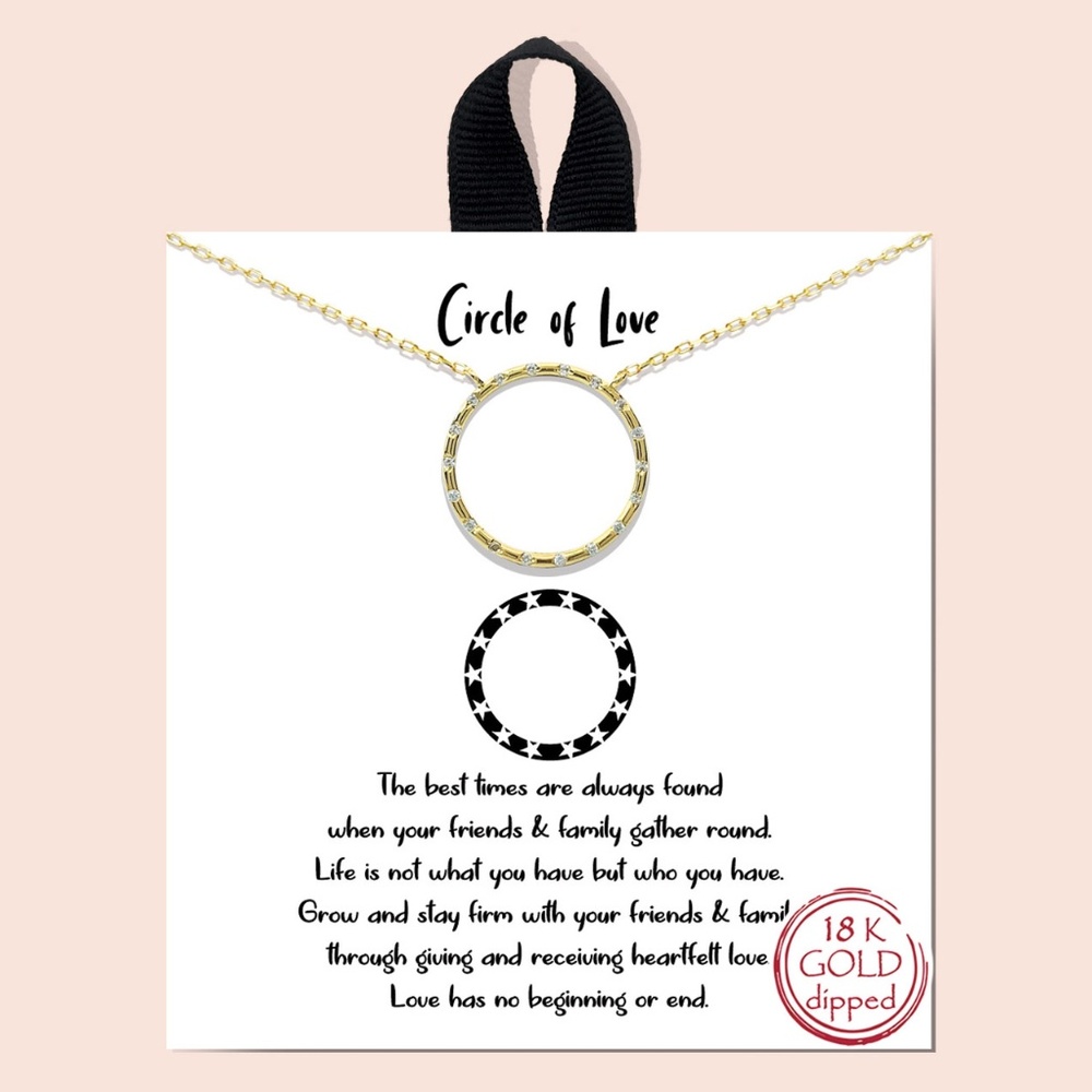 Circle of Love necklace - 18K gold dipped